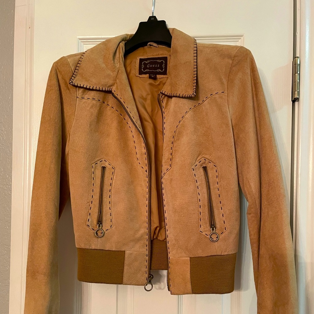 Guess genuine leather western jacket
